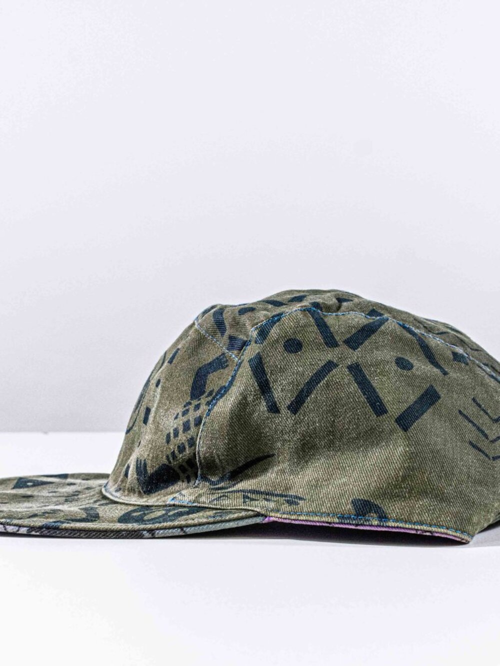 Vintage 90s Zimbabalooba Reversible 5 Panel Hat AOP Surf Skate Rave Print - Picture 12 of 16